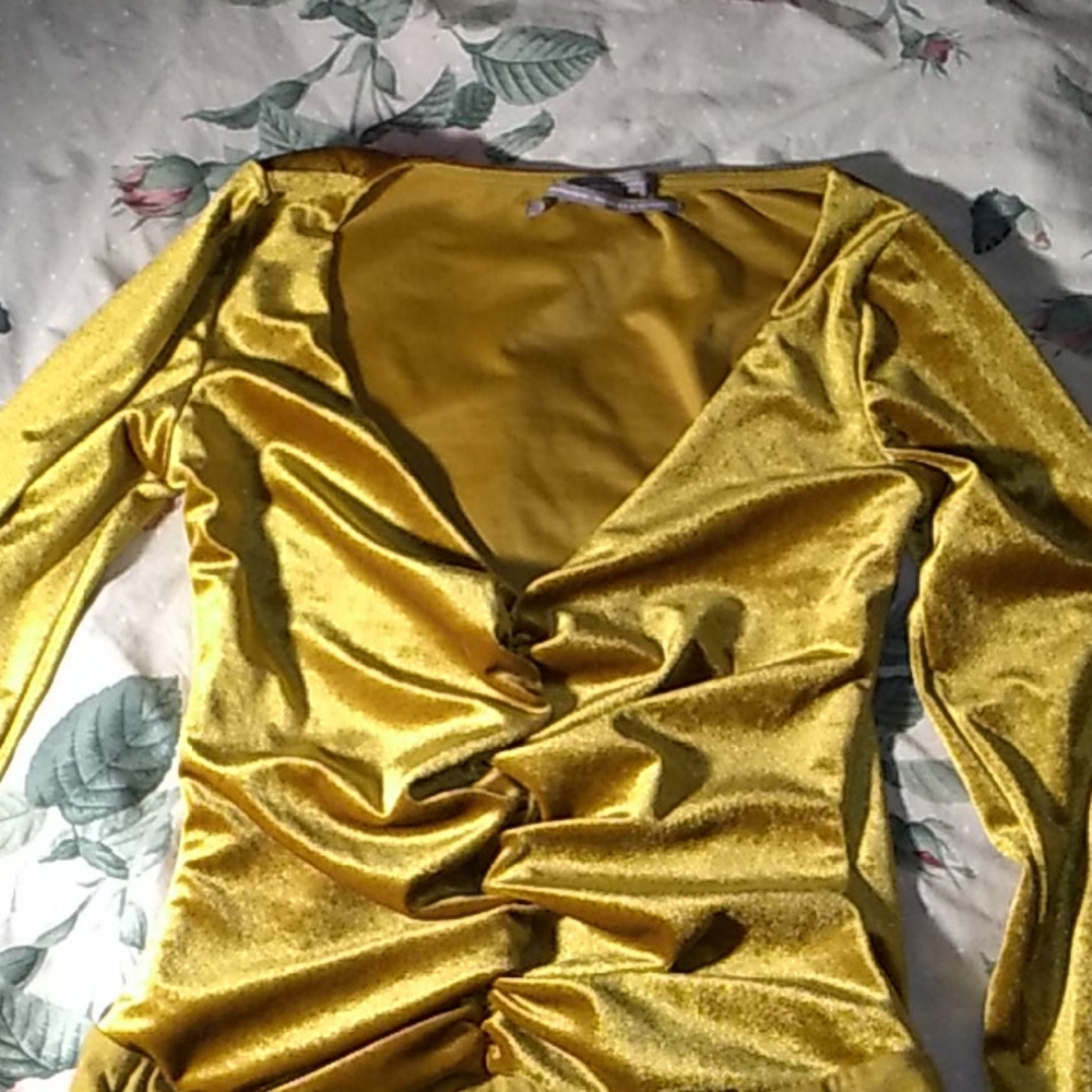 Gold bodysuit